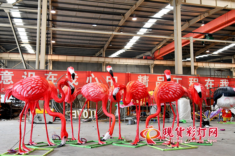 火烈鳥(niǎo)彩燈實(shí)景照片