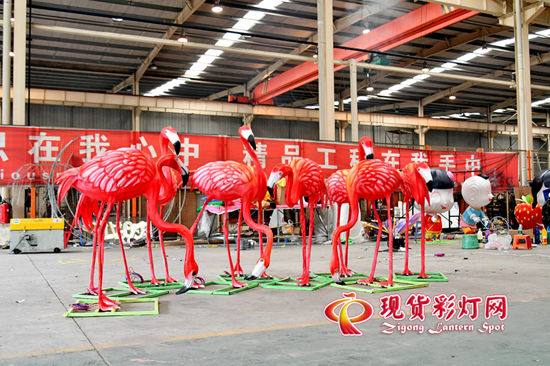 火烈鳥(niǎo)彩燈實(shí)景照片