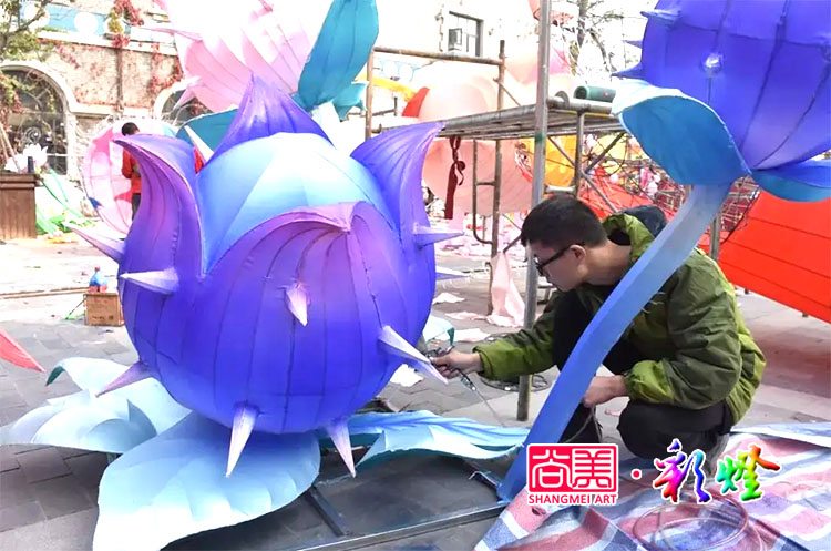 自貢彩燈美工著色處理