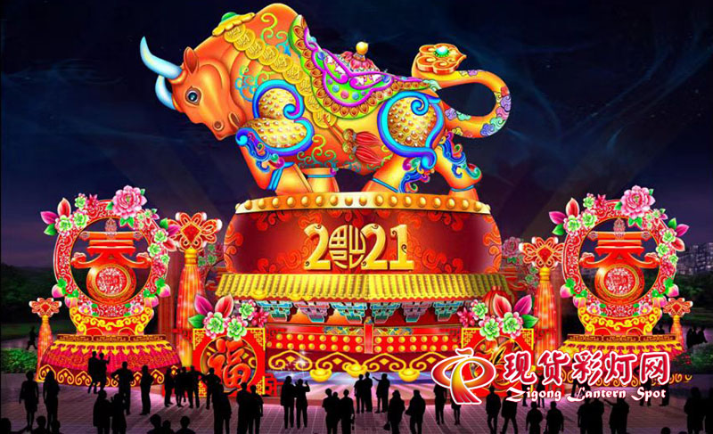 自貢彩燈設(shè)計(jì)表現(xiàn)的對(duì)稱美