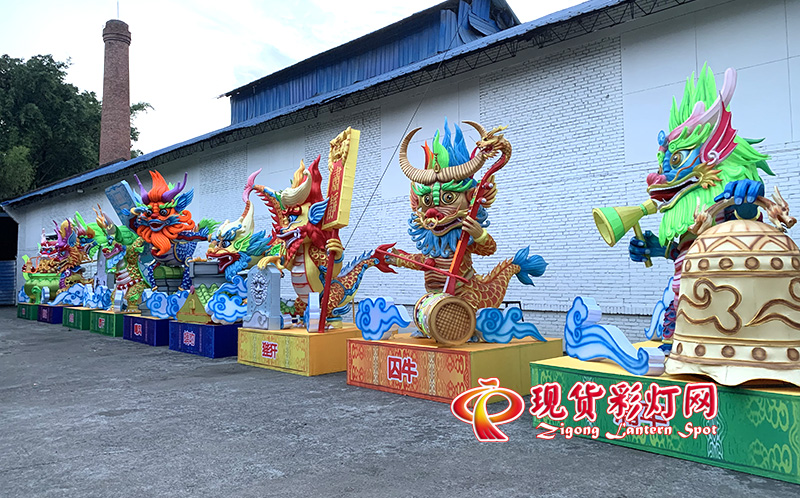 龍生九子經典傳統題材花燈，精品現貨花燈