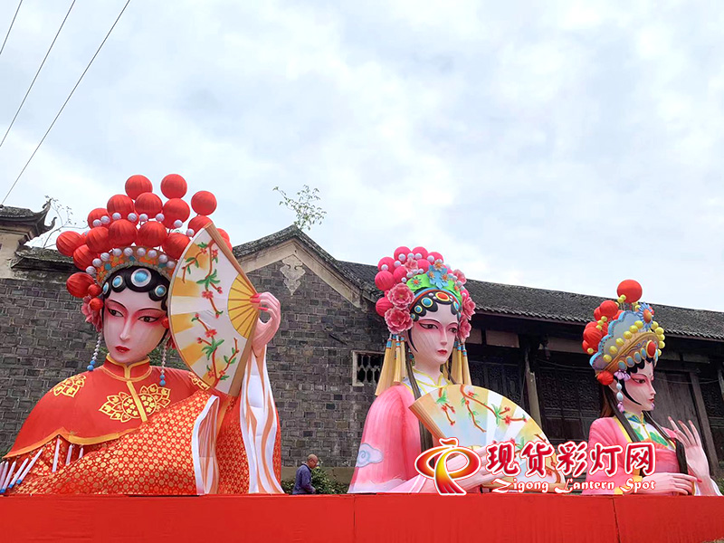國(guó)粹美女花燈