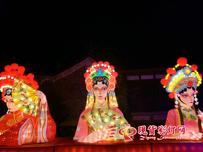 動(dòng)態(tài)國(guó)粹美女花燈