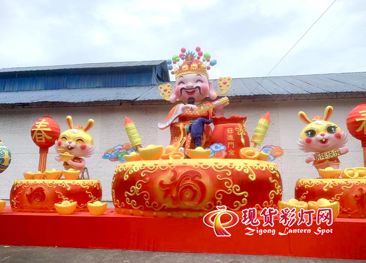 兔年迎春 花燈彩燈，大型彩燈燈組，春節(jié)喜慶花燈