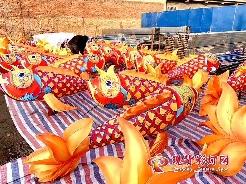 立體龍魚彩燈現(xiàn)貨，龍鱗全立體分色裱糊，全新花燈現(xiàn)貨